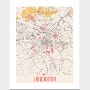 Lancaster - United States Chalk City Map Posters and Art